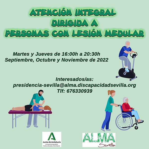 Imagen Cartel de Alma Sevilla programa Atención Integral dirigida a personas con lesión medular